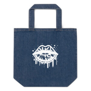 Organic denim tote bag