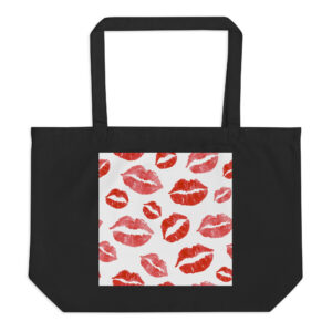 Large organic tote bag "Love Stains"