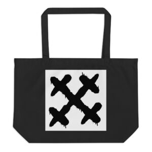 Large organic tote bag "Raw Rebellion"