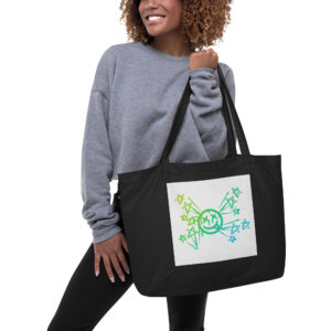 Large organic tote bag "Dream Burst"