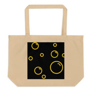 Large organic tote bag "Bubble Vibe"