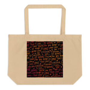 Large organic tote bag "Endless Love"